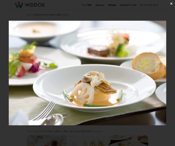 単体画像ポップアップ表示 - WePOP